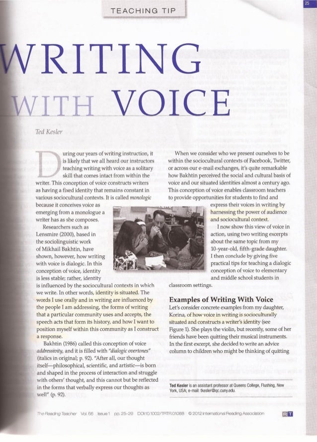 Writing With Voice