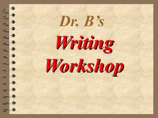 Dr. B’s
WritingWriting
WorkshopWorkshop
 