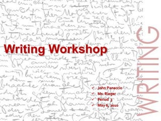 Writing Workshop  ,[object Object]