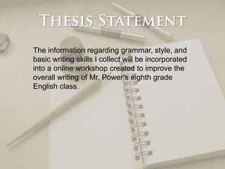Writing Workshop Slides | PPTX