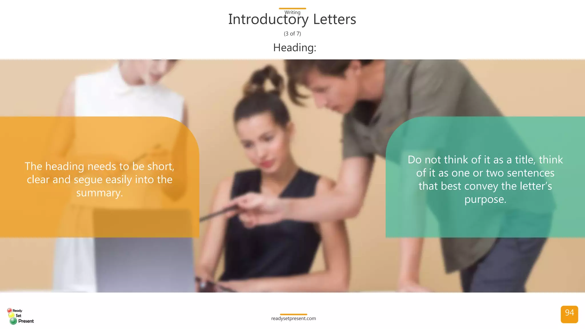 Writing Skills (Comprehensive) PowerPoint Presentation 185 slides with 3 diagrams/charts and 17 high resolution photographs Participant Handout and Writing Skills Glossary with 96 terms