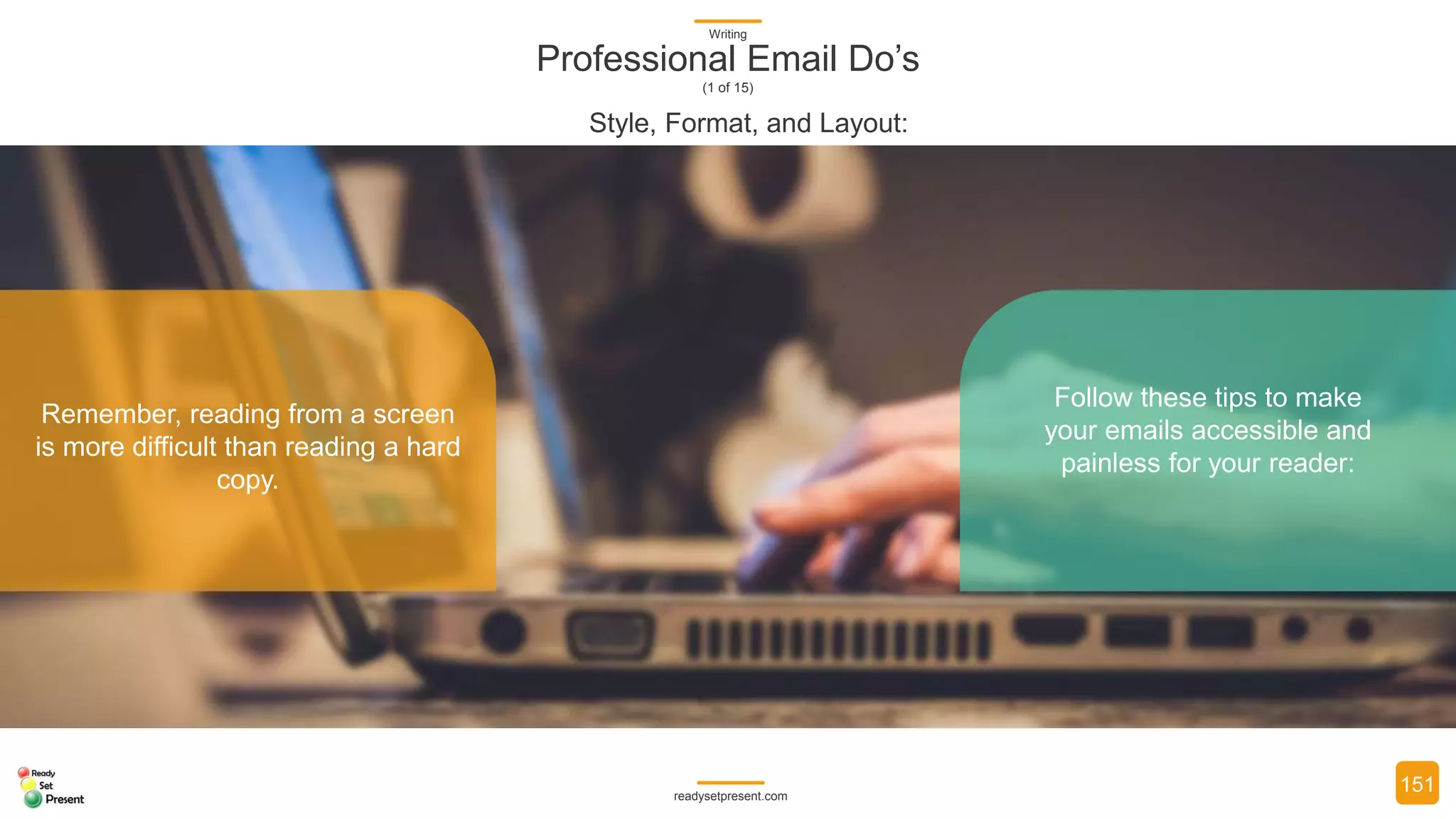 Writing Skills (Comprehensive) PowerPoint Presentation 185 slides with 3 diagrams/charts and 17 high resolution photographs Participant Handout and Writing Skills Glossary with 96 terms