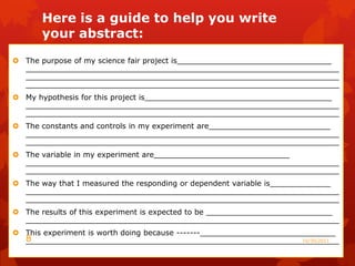 Writing your Abstract | PPTX