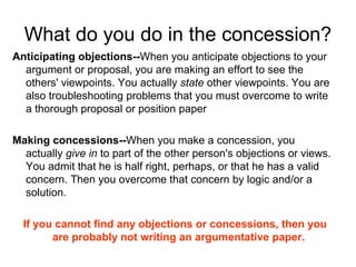 Writing your concession | PPT