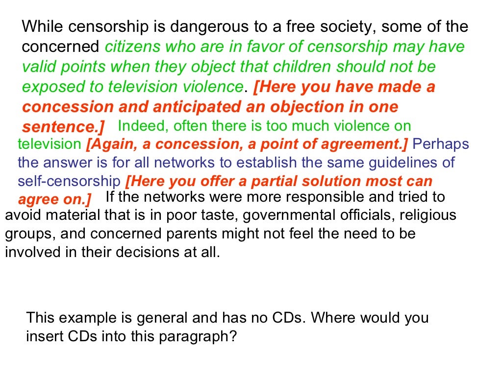 Writing your concession