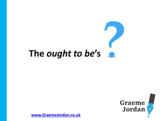 www.GraemeJordan.co.uk
The ought to be’s
 