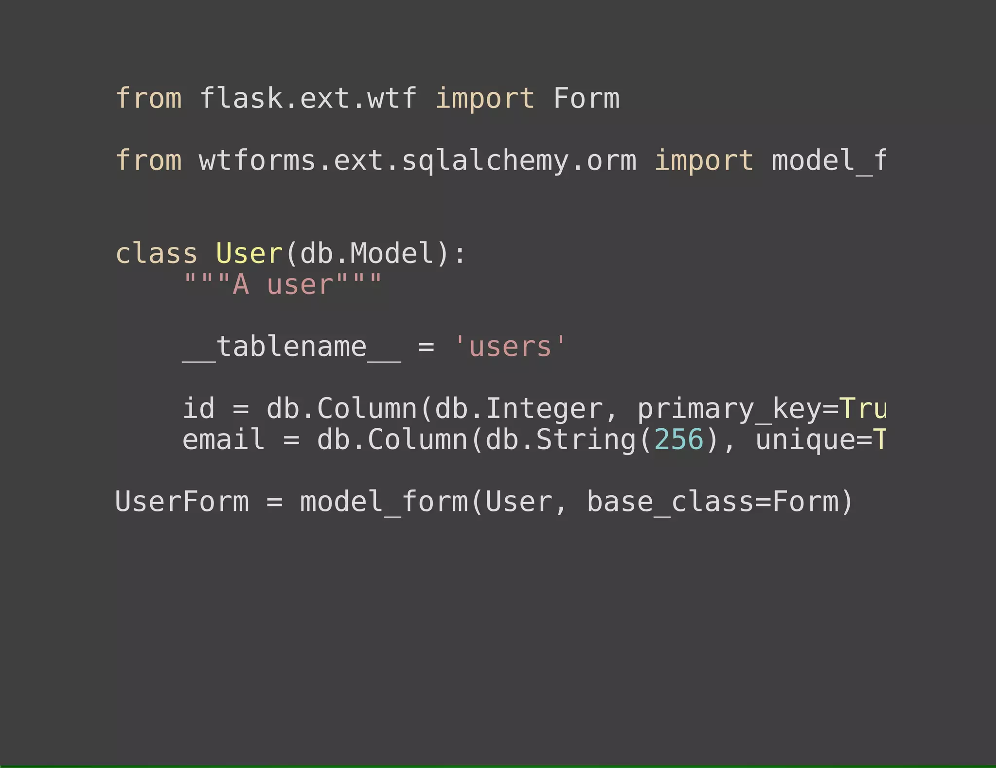fo faketwfipr Fr
rm ls.x.t mot om
fo wfrsetsllhm.r ipr mdlfr
rm tom.x.qaceyom mot oe_om
casUe(bMdl:
ls srd.oe)
"" ue""
"A sr"
_tbeae_='sr'
_alnm_
ues
i =d.ound.nee,piaykyTu)
d
bClm(bItgr rmr_e=re
eal=d.ound.tig26,uiu=re
mi
bClm(bSrn(5) nqeTu)
UeFr =mdlfr(sr bs_ls=om
srom
oe_omUe, aecasFr)

 