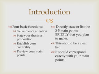Representing Introduction Writing your introduction | PPTX