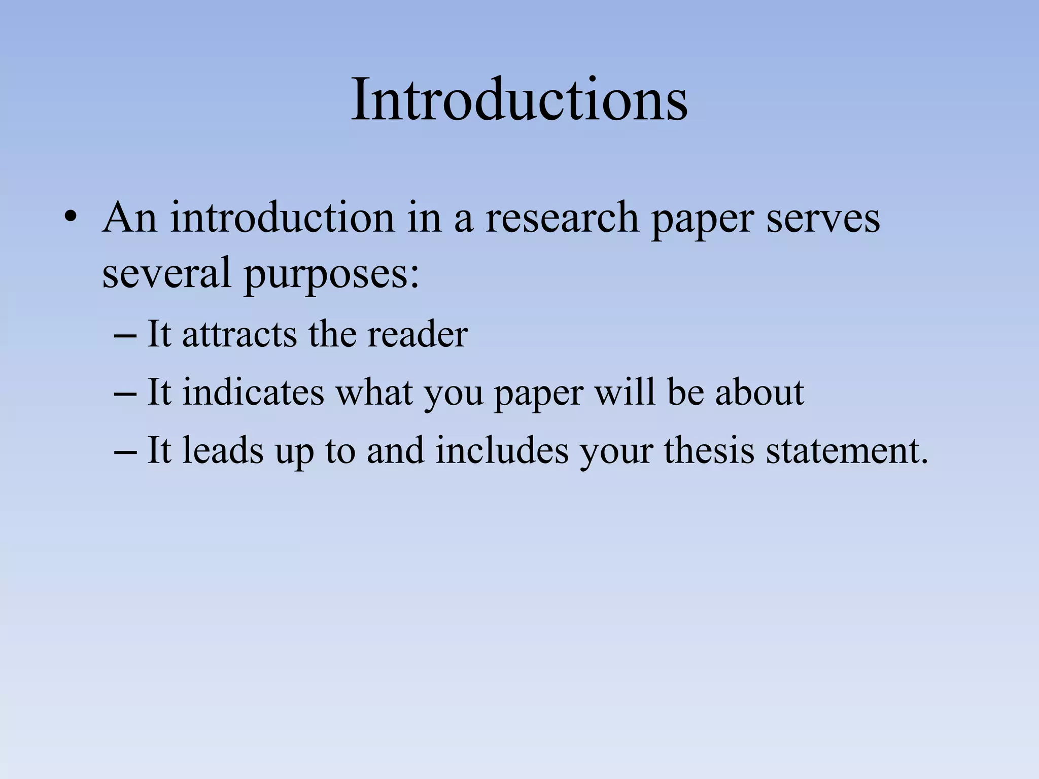 Writing your introduction | PPTX