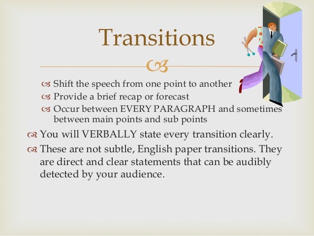 good transition statements for speeches