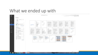 What we ended up with
 