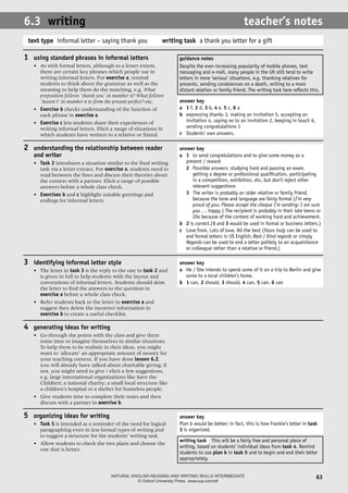 Informal Notes Example Writng informal letters | PDF