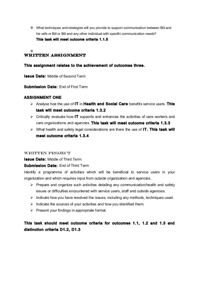 written assignment module 8