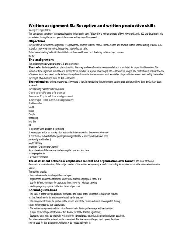 Assignment instructions for students picture