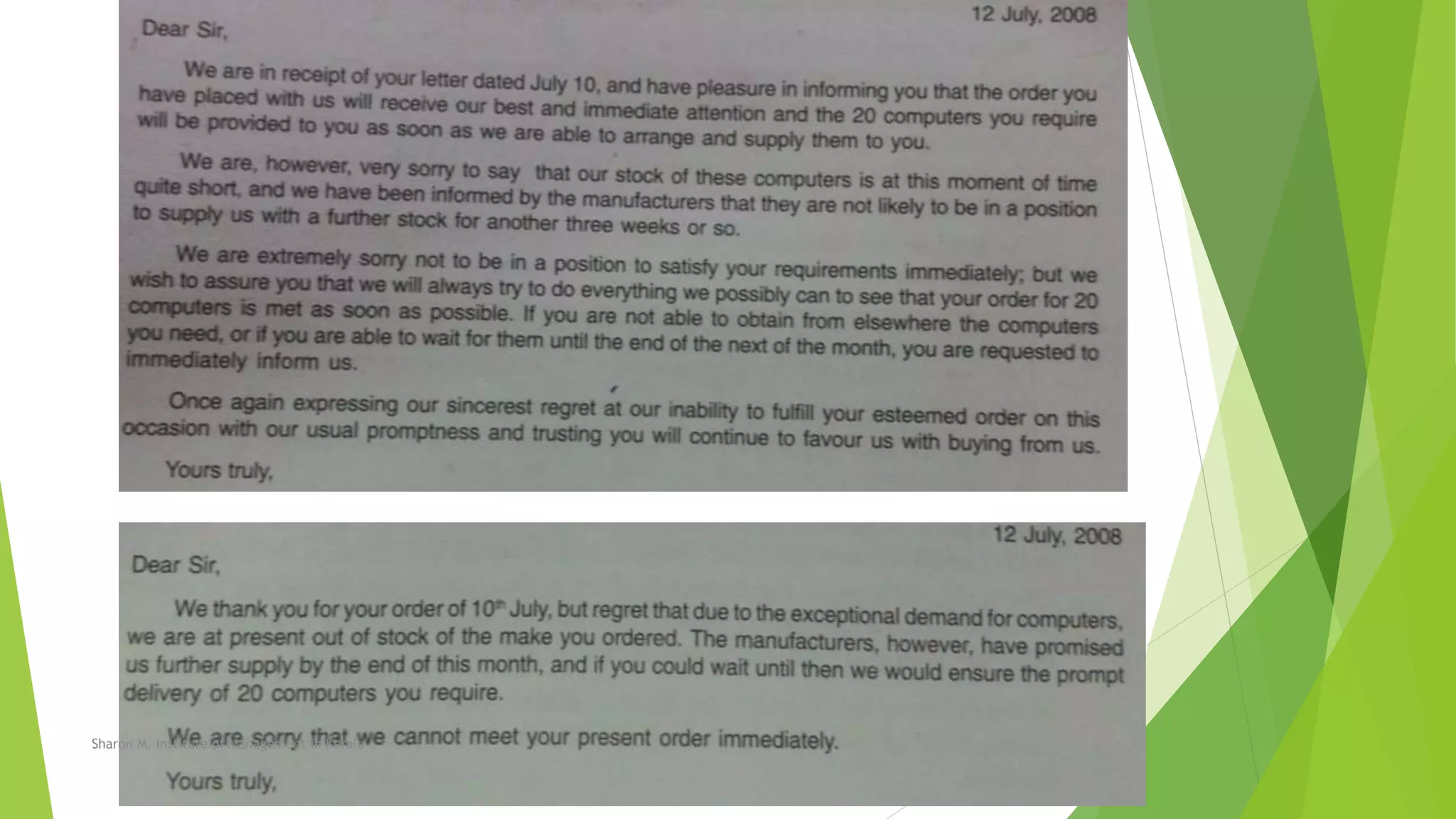 Sharon M, Institute of Management in Kerala
 