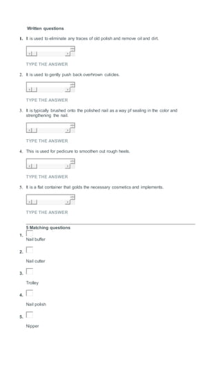 Written Answer The Questions Written questions nc72020 | DOCX