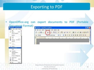 Introduction Slides for Open Office Writer | PPTX
