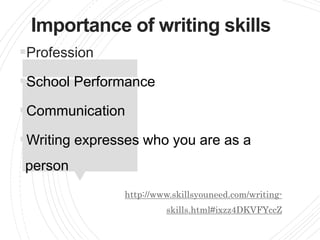 _WRITING-AND-DOCUMENTATION-skills | PPTX