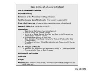 Research protocol writting | PPTX