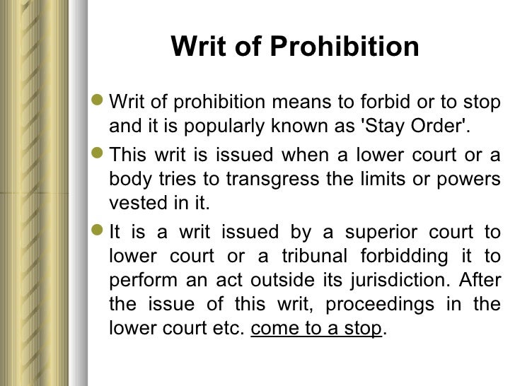 types of writs