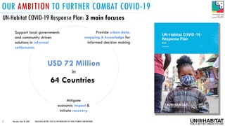 Thursday, April 30, 2020 BUILD BACK BETTER: CITIES AT THE FRONTLINES OF COVID-19 IMPACT AND RECOVERY2
OUR AMBITION TO FURT...
