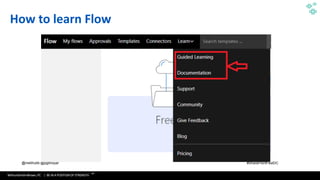 WithumSmith+Brown, PC | BE IN A POSITION OF STRENGTH
110
SM
@melihubb @pgbhoyar #SharePointFestDC
How to learn Flow
 