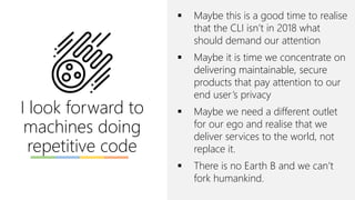 Killing the golden calf of coding - We are Developers keynote