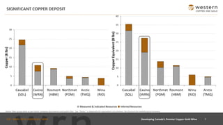 TSX : WRN I NYSE AMERICAN : WRN
SIGNIFICANT COPPER DEPOSIT
7
■ Measured & Indicated Resources ■ Inferred Resources
Notes: Peer group data as per latest company documents and public files. See “Notes” in Appendix for equivalent calculations. No discount for metallurgical recovery.
Developing Canada’s Premier Copper-Gold Mine
 