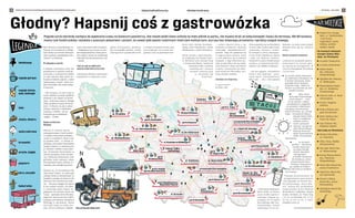 BEZPŁATNY BIULETYN INFORMACYJNY URZĘDU MIEJSKIEGO WROCŁAWIA NR 18 (84) – MAJ 2022
#SolidarnizUkrainą
#ZjedzCośPodChmurką
10 11
kursu ofert (bulwar Dunikow-
skiego, park Południowy i Górka
Skarbowców w parku Miejskim).
Swoje umowy z gastrowózka-
mi podpisują też Zarząd Ziele-
ni Miejskiej oraz Zarząd Dróg
i Utrzymania Miasta. Foodtruck
restauracji Jaffa z kuchnią
izraelską od 1 czerwca
zostanie otwarty przy
ul. Życzliwej róg
Krzyckiej.
- Ludzie chętnie biorą u nas
krewetki w tempurze i shaormę
z kurczaka - opowiada Karol Ol-
szewski. Tego też spodziewa się
w tegorocznym sezonie, który
u nich zakończy się w połowie
listopada. Z jego obserwacji wy-
nika, że gdy tylko robi się ciepło,
wrocławianie lubią wychodzić
z domu i spacerować po zielo-
nych miejscach Wrocławia, pró-
bując nowych smaków.
Zamów na imprezę
Z g a s t r o w ó z -
ka Bike Cafe
(firma pojawiła się we Wrocławiu
od 2014 roku) można kupić kawę,
czekoladę, herbatę i mleko.
W weekend z oferty skorzysta-
li tata Dima Tabakierau (kawa)
i jego syn Maksim (mleko).
Przysiedli w parku Południowym
na ławce, co uwiecznił nasz foto-
reporter (na okładce biuletynu).
- Jak jest pogoda, rzeczywiście
klienci nam dopisują - przy-
znaje Karol, franczyzobiorca
Bike Cafe. - Ale i tak krążymy
i zmieniamy lokalizacje.
Karol mówi, że klienci
przez media społecz-
nościowe chętnie za-
praszają ich do parku
Klecińskiego albo Gra-
biszyńskiego. Czasem
zamawiają ich na wy-
darzenie, na które może przyjść
kilkaset osób, jak np. otwarcie
sklepu.
Gastronomia mobilna
Lokalizacje pojazdów gastro-
nomicznych na terenie gmi-
ny wyznacza zarządzenie nr
5740/21 Prezydenta Wrocławia
z 23.07.2021:
	
◼ na terenie parku kulturowe-
go lokalizacje udostępnia się
w drodze losowania, które
prowadzi Biuro Rozwoju
Gospodarczego. Opłaty za
miejsce są naliczane po pod-
pisaniu umowy;
	
◼ poza obsza-
rem parku kulturowego
„Stare Miasto” - miej-
sce do handlu i opłaty
przedsiębiorca uzgadnia
na wniosek z właściwym
zarządcą nieruchomości
Gminy Wrocław, np. Zarząd
Dróg i  Utrzymania Miasta,
Zarząd Zieleni Miej-
skiej (z wyjątkiem
wózków rowero-
wych i pchanych
ręcznie), Zarząd Za-
sobu Komunalnego,
Wydział Nierucho-
mości Komunalnych
UMW, Wrocławskie
Mieszkania;
	
◼ na terenach
parków – lokalizacje
zostały wyznaczo-
ne przez Zarząd
Zieleni Miejskiej,
udostępniane
w drodze losowania
lub konkursu, które
przeprowadza Biuro
Rozwoju Gospodarcze-
go; opłaty za miejsce
będą naliczane po podpisa-
niu umowy.
Pojazdy przystosowane do
przygotowania gastronomii
lub napojów na terenie Par-
ku Kulturowego „Stare Mia-
sto” muszą być pozytywnie
zaopiniowane przez Wydział
Architektury i Zabytków, Zespół
Analiz i Estetyki, pl. Nowy Targ
1-8, 50-141 Wrocław, tel. 71 777
76 03, 71 777 73 87, e-mail:
waz@um.wroc.pl.
Anna Aleksandrowicz
Biuro Rozwoju Gospodarczego in-
formuje, że w losowaniu 37 dostęp-
nych miejsc na terenach zielonych,
czyli w parkach, przedsiębiorcy sko-
rzystali z 14 lokalizacji.
Przekąska w parku
Z wózków rowerowych może być
prowadzona w parkach mała ga-
stronomia, w asortymencie będzie
tu: wata cukrowa, lody, precle, ku-
kurydza w kolbach, popcorn, a także
napoje gorące i zimne: kawa, her-
bata, lemoniada, soki, woda, koktaj-
le owocowe.
- Całe szczęście, że stoi tu pan ze
swoim wózkiem, bo oboje opadliśmy
chwilowo z sił i chętnie się wzmoc-
nimy - mówi Ewa, mama 4-letniego
Filipa, spotkana w parku Brochow-
skim. Po fikaniu na placu zabaw
chłopiec zamarzył o czekoladzie
na gorąco, a kobieta - po ase-
kurowaniu go na drabinkach
i pająku - o kawie.
Kawa na Starym
Mieście
Obecnie w centrum miasta
mała gastronomia z food trucków
i z wózków rowerowych prowadzo-
na jest w 10 punktach. Cztery z nich
są zupełnie nowe - to: bulwar Ja-
sińskiego, przy kładce Świebodzkiej
(wózek z lodami), ul. Zamkowa przy
pl. Wolności (wózek z watą cukro-
wą), Promenada Staromiejska na
odcinku pomiędzy ulicami Krupni-
czą i Świdnicką (obwarzanki, serki
góralskie, wata cukrowa), skwer
Wrocławianek (kawa, herbata, le-
moniada, soki, koktajle owocowe).
Okazuje się, że wrocławianie tak
lubią kawę i kakao, że nawet gdy
czekają chwilę na skrzyżowaniu na
światłach, potrafią się skusić na łyk
mlecznej lub bezmlecznej kofe-
iny. - My przez okrągły rok stoimy
w tym samym miejscu, bo klien-
ci, zmierzając gdzie indziej, za-
glądają do nas zarówno latem, jak
i zimą - opowiada Artem Blonskyi,
właściciel food trucka Dot Coffee,
stojącego pod adresem Kazimierza
Wielkiego 8, róg Ruskiej. Można
tam kupić kawę na mleku kro-
wim, ale też roślinnym: migdało-
wym, kokosowym albo owsianym.
- Znajdujemy się po prostu na dro-
dze naszych klientów. Mamy już ta-
kich stałych, którzy nie wyobrażają
sobie dnia bez zatrzymania się u nas
- dodaje.
Coś na ząb w pięknych
okolicznościach przyrody
Lokalizacje wózków rowerowych
wyznaczone w miejscach szcze-
gólnie atrakcyjnych, podobnie
jak w przypadku parków, zostały
udostępnione przedsiębiorcom
w drodze losowania (tereny przy
zoo znajdujące się w pasie dro-
gowym) oraz na podstawie kon-
promenada Staromiejska
pomiędzy ul. Krupniczą a ul. Świdnicką
ul. Zamkowa
przy ul. Wolności
ul. Krzycka
skrzyżowanie z ul. Życzliwą
park Zachodni
ul. Średzka
ul. Hermanowska
ul. Rumiankowa
ul.J.StykiiW.Kossaka
Wschodniastrona
ul.Wróblewskiego
park Staszica promenadaStaromiejska
obokPanoramyRacławickiej
skwer
Wrocławianek
ul.KazimierzaWielkiego9
park
1000-lecia
park S. Tołpy
Wyspa Słodowa
park
M. Kopernika
ul. Osadnicza
park Skowroni
park Kleciński
park
Południowy
Zieleniec
przyal.Kasprowicza45
ul.św.Katarzyny
skrzyżowaniezul.Purkyniego
bulwarTadka
Jasińskiego
ul. Boże Ciało
obok galerii na Odwachu
park Szczytnicki
przy kościele J. Nepomucena
skwer im. Zby-
szka Cybulskiego
bulwar
X. Dunikowskiego
park
Grabiszyński
park Wspólnotowy
Ślężański Mamut
park miejski
Górka Skarbowców
park Brochowski
park Wschodni
Głodny? Hapsnij coś z gastrowózka 	
◼ Poppo’vice Lounge
Spot, ul. Niedźwiedzia
1 (od strony
Legnickiej): strefa
relaksu, polskie
obiady, napoje
Na terenach zielonych
Zarządu Zieleni Miej-
skiej we Wrocławiu
	
◼ w parku Tysiąclecia
	
◼ w parku Zachodnim
	
◼ ZaZoo Beach
Bar, Wybrzeże
Wyspiańskiego
	
◼ Ogródek Bar Plażowy,
ul. Wałbrzyska
	
◼ Wyszczekany Beach
Bar, ul. Bolesława
Krzywoustego
	
◼ Vincent Cafe, ul. Braci
Gierymskich
	
◼ Forest, Wzgórze
Andersa
	
◼ Polna Chillout Bar,
park Brochowski
	
◼ Boho Chillout Bar,
Vasco Da Gamy
	
◼ Gay Chillout Bar,
Wzgórze Gajowe
Nad wodą we Wrocławiu
	
◼ Marina Kleczków,
ul. Pasterska
	
◼ Odra-Pany, Kładka
Zwierzyniecka
	
◼ Hot Spot Beach Bar,
ul. Wejherowska
	
◼ Forma Płynna Beach
Bar, Wybrzeże
Wyspiańskiego
	
◼ Stara Odra Beach Bar,
mosty Trzebnickie
	
◼ OpatoVice Beach Bar,
jaz Opatowicki
	
◼ Prosto z Mostu
Beach Bar, mosty
Warszawskie
	
◼ Hydroplan Beach Bar,
Kunickiego
Pogoda coraz bardziej zachęca do spędzania czasu na świeżym powietrzu. Ale nawet jeżeli masz ochotę na mały piknik w parku, nie musisz brać ze sobą kanapek i kawy do termosu. We Wrocławiu
mamy tyle foodtrucków i wózków z pysznym jedzeniem i piciem, że nawet jeśli jesteś rodzinnym mistrzem kulinarnym, wyrusz bez własnego prowiantu i spróbuj czegoś nowego.
lokalizacja
napoje gorące
napoje zimne,
soki, koktajle
lody
ciasta, desery
wata cukrowa
krewetki
precle, bajgle
popcorn
sery, oscypki
kukurydza
Marcin Mycek z Bike Cafe
 