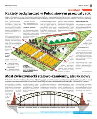 NR 18 (84) – MAJ 2022
#SolidarnizUkrainą 7
Krata mostu była malowana 13 razy, a balustrada – 8. Zakończyły się badania stratygraficzne powłok przeprawy. Nie było łatwo, ale udało się odkryć
oryginalną kolorystykę. Remont mostu przeprowadza Zarząd Dróg i Utrzymania Miasta we współpracy z Miejskim Konserwatorem Zabytków.
Most Zwierzyniecki z drewniane-
go w stalowo-kamienny zmienił
się w roku 1655. Aktualny po-
chodzi z lat 1895-97. W 1988 r.
konstrukcja mo- stu została
pomalowana na żółto
i odtworzono z n i s z -
czone wcze- ś n i e j
o r y g i n a l n e
latarnie.
Wydział Architektury i Zabyt-
ków Urzędu Miejskiego Wrocła-
wia w uzgodnieniu z Magdaleną
Wankowską - miejskim konser-
watorem zabytków, za-
decydował
o przywróceniu oryginalnych
kolorów konstrukcji przeprawy.
Renowację mostu zaplanowano
do końca sierpnia br. Wtedy też
zobaczymy odnowioną, zdjętą
w 1945 r., tablicę z niemieckim
napisem tłumaczonym na pol-
ski: „Ponad leniwym nurtem
rzeki drewniany trwa-
łem przez
stulecia, teraz ze stali i kamie-
nia zdobię żeglowny szlak”.
Generalny wykonawca remontu
to konsorcjum spółek Probudo-
wa i Rotomat. Koszt: 9,36 mln zł.
Redakcja
CENTRUM BISKUPIN
Inwestycje
Most Zwierzyniecki stalowo-kamienny, ale jak nowy
Najpierw 5 zadaszonych kortów plus ścianka tenisowa. Potem budynek z restauracją, szatniami i prysznicami i zagospodarowanie terenów zielo-
nych. Taki jest plan działań spółki Spartan pod adresem Pułtuska 13. Teraz czeka tylko na decyzję konserwatora zabytków i pozwolenie na budowę.
Teren 11 kortów tenisowych: 7
dostępnych w sezonie od wio-
sny do jesieni i czterech cało-
rocznych, znajdujących się pod
balonem spółka Wrocławskie
Centrum Treningowe Spartan
przejęło od Krzyckiego Klubu Te-
nisowego w zarządzanie w poło-
wie lipca 2021 r.
Zakończone konsultacje społecz-
ne odpowiedziały na pytanie, jak
poprawić i zmodernizować ist-
niejące w parku Południowym
tereny sportowo-rekreacyjne, by
całość stała się jeszcze bardziej
atrakcyjna i dostępna dla
wrocławian,
jednocześnie
z a c h o w u j ą c
klimat.
Hala za-
m i a s t
balonu
Spartan zamierza po-
dzielić inwestycję na trzy etapy:
	
◼ I - budowa hali przykry-
wającej 5 kortów o twardej
nawierzchni i zewnętrznej
ścianki tenisowej;
	
◼ II - postawienie budynku
kortowego (z funkcją gastro-
nomiczną i szatniową);
	
◼ III - zagospodarowanie tere-
nów zielonych wokół kortów.
Zabytkowe otoczenie
Korty tenisowe znajdują się w za-
bytkowym parku Południowym.
Każdy z etapów inwestycji będzie
zatem konsultowany z Miejskim
Konserwatorem Zabytków. Aby
obiekt mógł b y ć
całorocz-
ny, w pierwszej kolejności wybu-
dowana zostanie hala tenisowa.
Stanie ona w miejscu starego, wy-
służonego już balonu, który został
zdemontowany. Spółka Spartan
planuje postawienie tam lekkich,
drewnianych, łukowatych kon-
strukcji, które przykryją 5 kortów
(powstanie jeden do-
datkowy) o twardej nawierzchni.
Ścianka tenisowa zostanie wy-
remontowana i znajdzie swoje
miejsce przy nowej hali (zielony
kwadrat z lewej strony 5 białych
prostokątów na grafice). Wybudo-
wanie hali umożliwi korzystanie
przez
mi-
ł o ś n i -
ków tenisa
ziemne-
g o z
k o r t ó w
również w
okresie jesienno-zi-
mowym. - Wydłuży to funk-
cjonalność obiektu do całorocz-
nego – tłumaczy Paweł Łosiński,
wiceprezes WCT Spartan.
Drzewa? Bezpieczne
Przed rozpoczęciem prac projek-
towych nad halą tenisową Spartan
zlecił opracowanie opinii dendrolo-
gicznej. Opinia wskazała na
b r a k
korzeni
konstruk-
cyjnych drzew
rosnących wokół
planowanego obiektu.
Komfort z historią
- Naszym celem jest stworzenie
nowoczesnego, komfortowego
obiektu służącego mieszkańcom
Wrocławia, którego forma nie za-
burzy historycznego charakteru
parku Południowego - podkreśla
wiceprezes Łosiński.
Spartan szacuje koszt I etapu
na 3,5-4 mln zł. Jeśli wszyst-
ko pójdzie zgodnie z planem,
powinien zostać zamknięty do
końca 2022 r.
Anna Aleksandrowicz
Rakiety będą furczeć w Południowym przez cały rok
ZDIUM
W
ROCŁAW
Nowe kolory: konstrukcja – zielony RAL 6003, balustrady – bordowy RAL 8015, latarnie – czarny RAL 9005
Pułtuska
13 – pięć kor-
tów całorocznych
(w czerwonej owalnej
linii) i 7 kortów sezonowych
(żółte prostokąty)
W
W
W
.SPARTAN.W
ROC.PL
l.wroclaw.pl/zwierzyniecki-lego
Chcesz złożyć most Zwierzyniecki z klocków Lego? Zagłosuj na
 