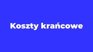 Koszty krańcowe
 