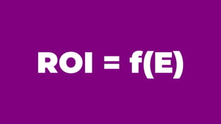 ROI = f(E)
 