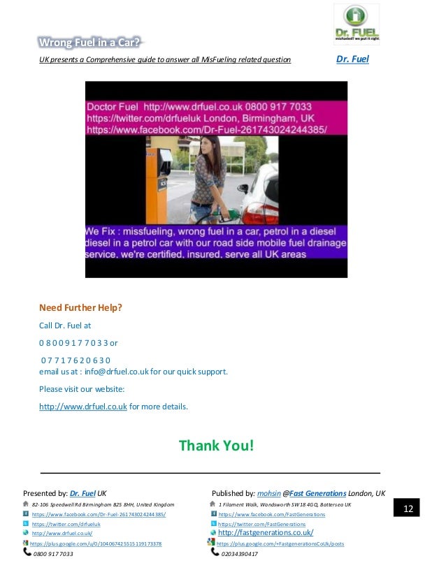 Wrong fuel in car a complete guide for misfueling solutions by dr. fuel