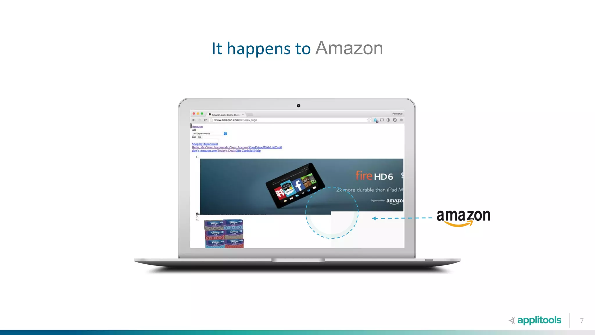 It happens to Amazon
7
 