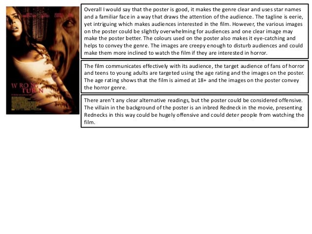 Wrong Turn Film Poster Analysis