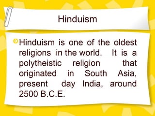 World Religions Origin