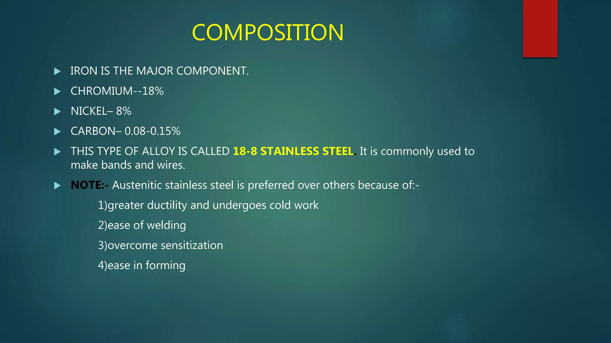 Wrought alloys in dentistry PPT