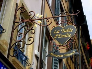 Wrought iron signs (v.m.)
