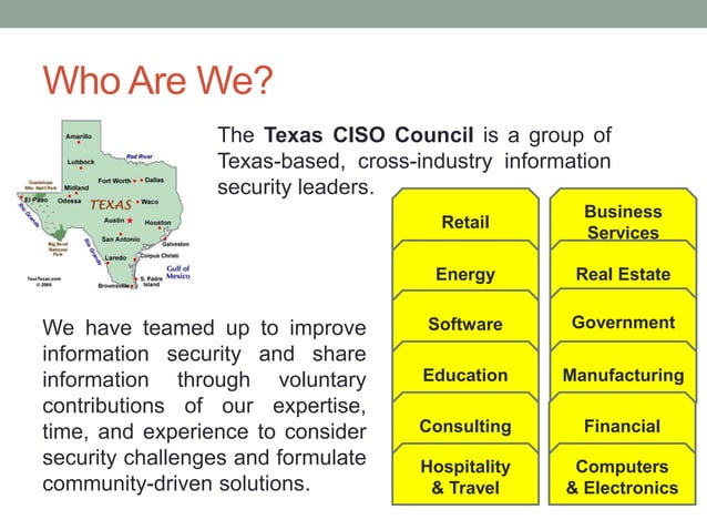 NTXISSACSC2 - Texas CISO Council - Information Security Program ...