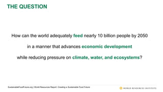 How can the world adequately feed nearly 10 billion people by 2050
in a manner that advances economic development
while re...