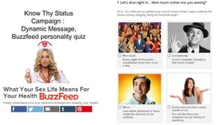 Know Thy Status
Campaign :
Dynamic Message,
Buzzfeed personality quiz
 