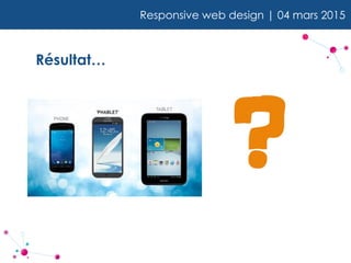 Responsive web design | 04 mars 2015
Résultat…
 