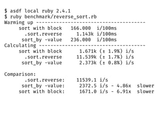 How fast is it really? Benchmarking in Practice (Ruby Version) | PDF