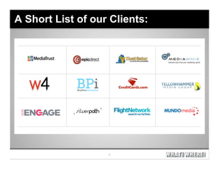 A Short List of our Clients:
 