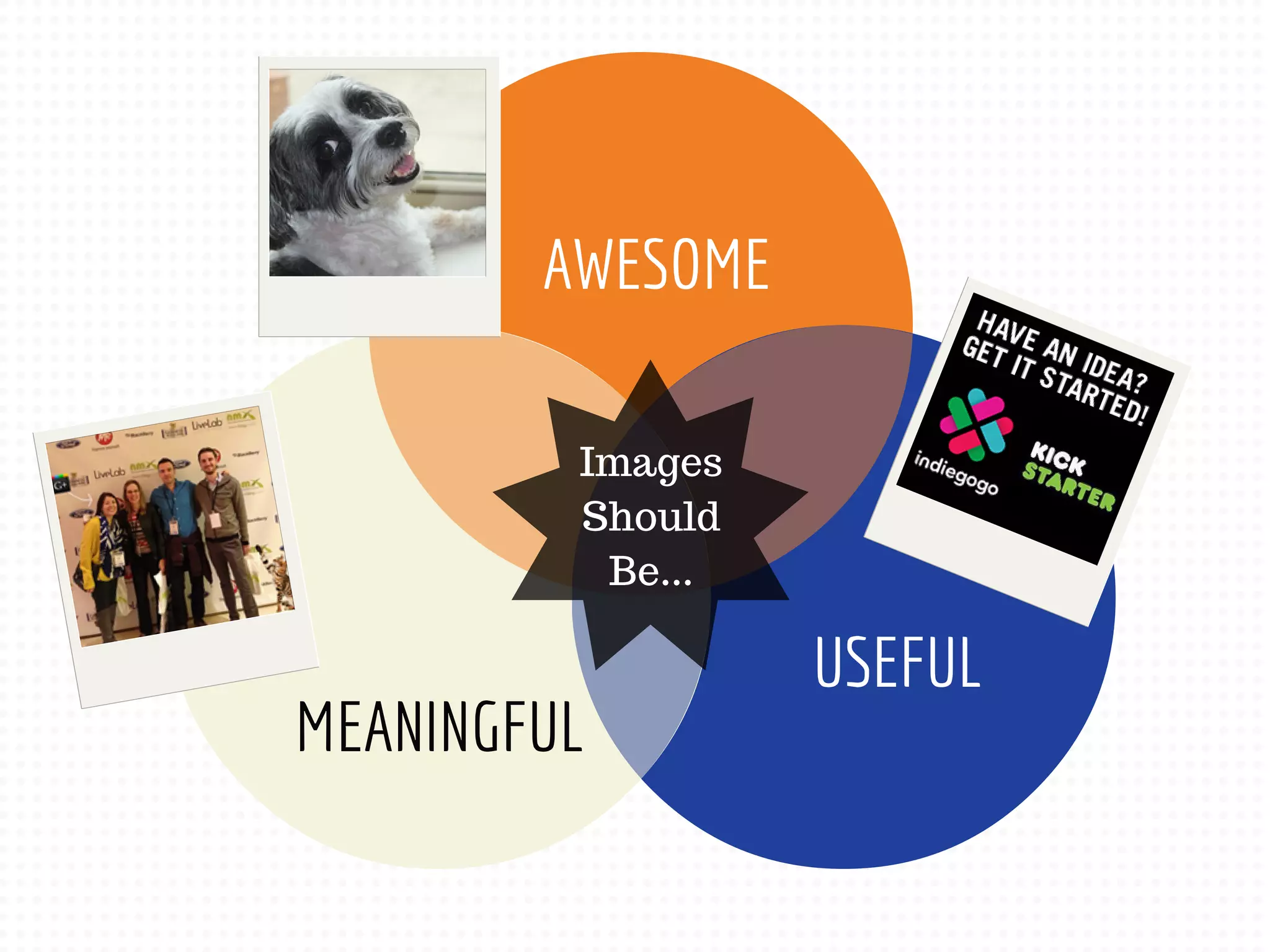 Images
Should
Be...
AWESOME
USEFUL
MEANINGFUL
 