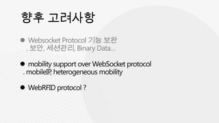  Websocket Protocol 기능 보완
 . 보안, 세션관리, Binary Data…
 