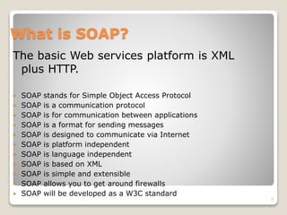 WebServices Basic Introduction | PPTX | Web Development | Internet