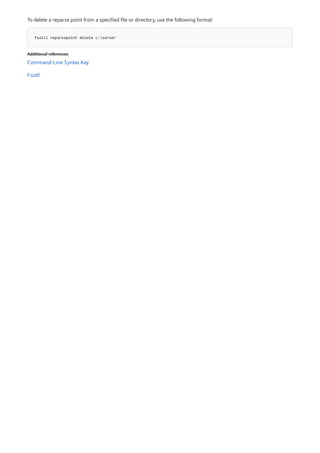 fsutil reparsepoint delete c:server
Additional references
To delete a reparse point from a specified file or directory, use the following format:
Command-Line Syntax Key
Fsutil
 