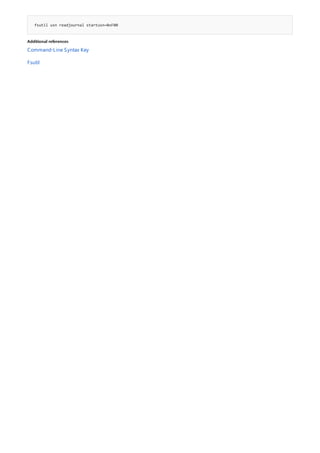 fsutil usn readjournal startusn=0xF00
Additional references
Command-Line Syntax Key
Fsutil
 