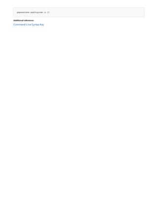 pnpunattend auditsystem /s /l
Additional references
Command-Line Syntax Key
 